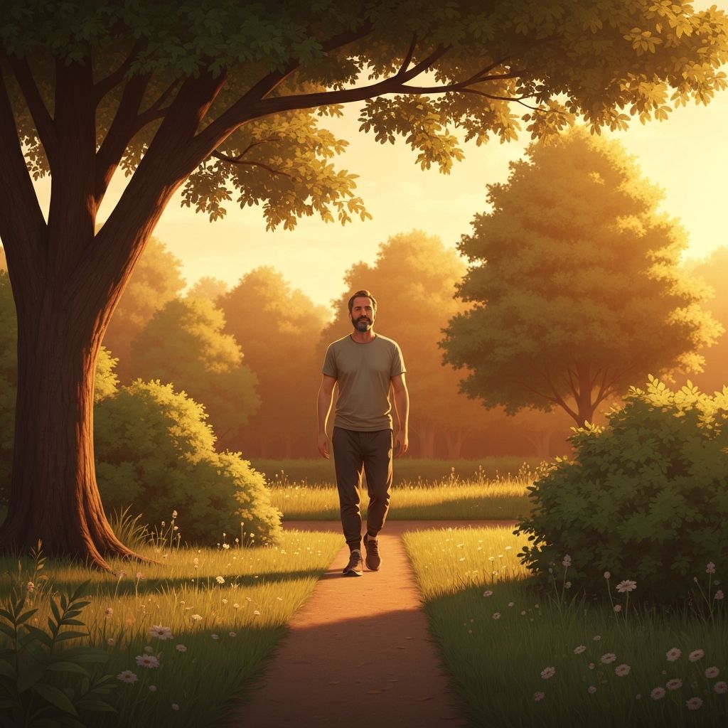 Peaceful daily routines in nature